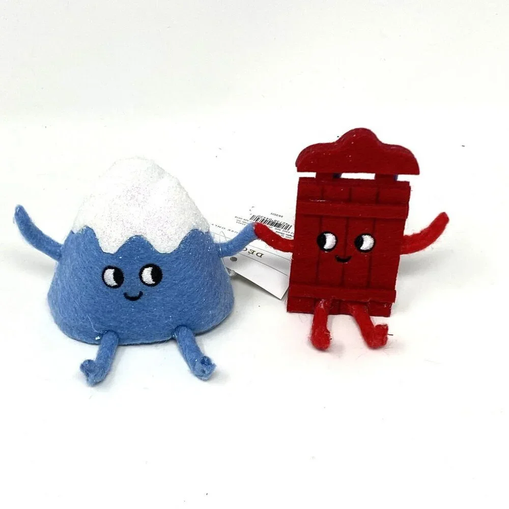 Target Christmas Felt Duo Figural Mountain And Sled Wondershop™ Tabletop Decor